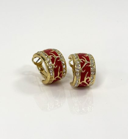 COLIBRA - czerwone kolczyki "ornamenty"
