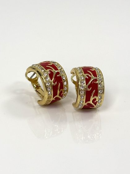 COLIBRA - czerwone kolczyki "ornamenty"